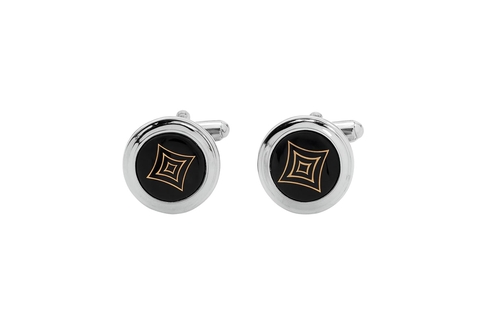 Silver & Gold Motif Cufflink